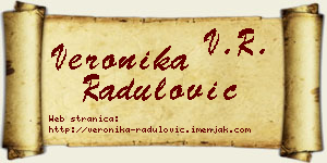 Veronika Radulović vizit kartica